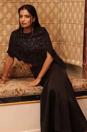 Inky black marquise set inky - neha garg