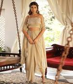 Pista gold noor lehenga set - neha garg