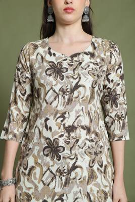 women's cotton floral printed kurta & pant with dupatta 3