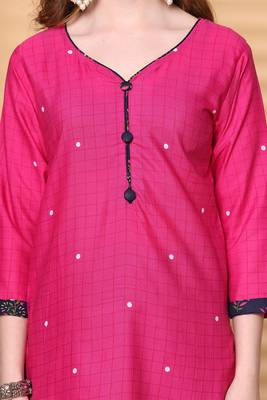 pink cotton blend printed ready to wear patiala salwar suit 3
