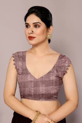 Maroon cotton blend floral madhubani print zari woven border saree 5
