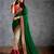 New Green Color Designer Half georgette And Half Net Saree With Blouse.