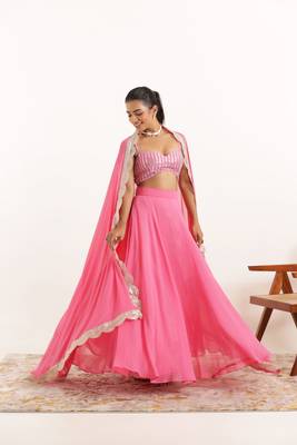 Pink Detailed lehenga choli Set 1