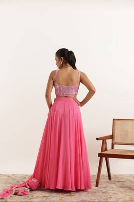 Pink Detailed lehenga choli Set 2