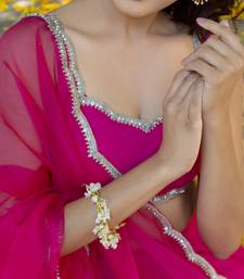 Magenta pink  Embellished Georgette lehenga choli