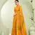 Yellow woven borser saree for girlie looks