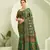 Green woven borser saree for girlie looks