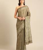Green ceremonial cotton c saree