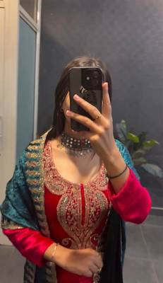 PINK 9000 VELVET PARTY WAER EMBROIDERY SUIT SET  4