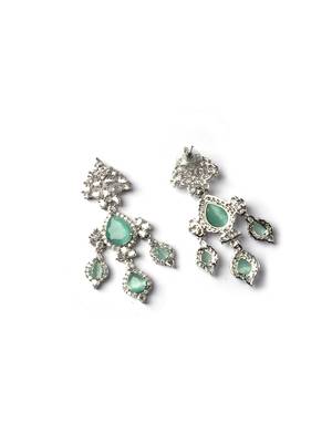 Silver-plated turquoise waterfall earrings 5