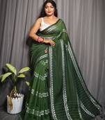 Green Soft Pure Cotton Saree