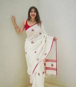 White Soft Pure Cotton Saree