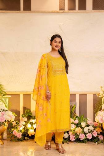 sunflower cotton suit set