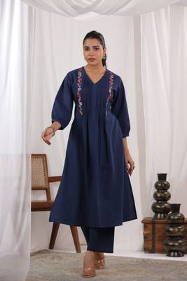 indigo cotton kurta pant set 3