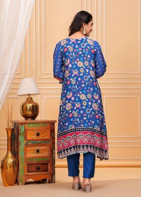 cobalt premium muslin kurta set 2