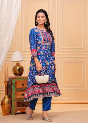 cobalt premium muslin kurta set 3
