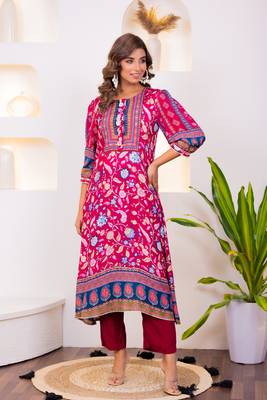 rose premium muslin kurta set 2