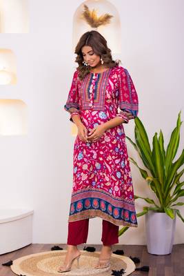 rose premium muslin kurta set 4