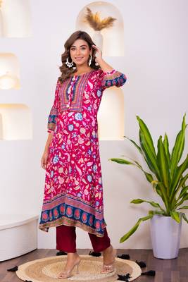 rose premium muslin kurta set 5