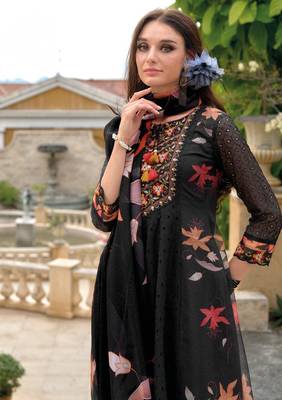 jade schiffli anarkali full work suit 1