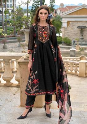 jade schiffli anarkali full work suit 5