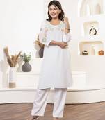 angel embroidery kurta pant set