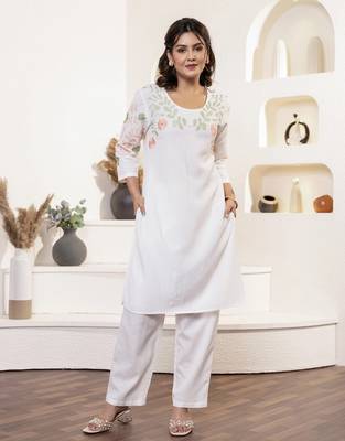 angel embroidery kurta pant set 3