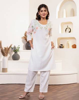angel embroidery kurta pant set 4