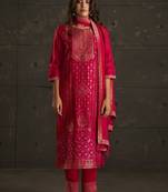 crimson work suit set