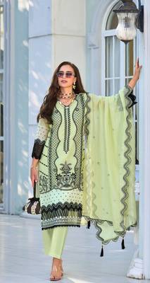 mint full embroidered heavy pakistani suit set 3