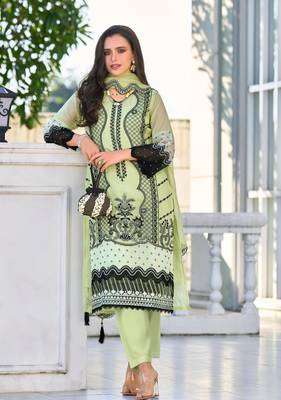 mint full embroidered heavy pakistani suit set 1