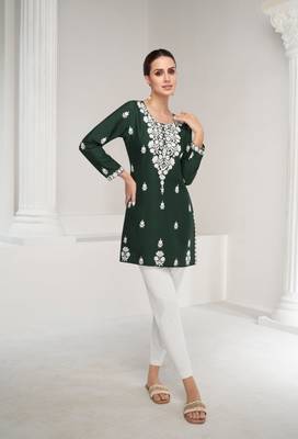fern embroidery kurta 1