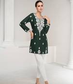 fern embroidery kurta
