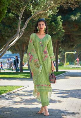 Sarfarish fern schiffli heavy suit set 1