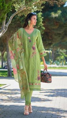 Sarfarish fern schiffli heavy suit set 3