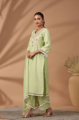 Poonam fern cotton suit set 3