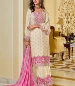 Anjula carnation full work suit set