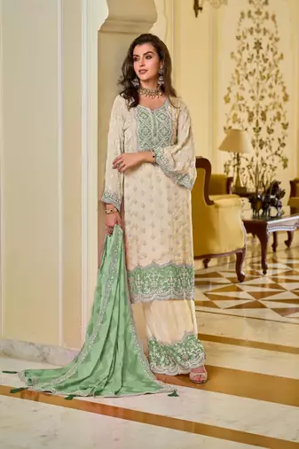 Anjula fern full work suit set