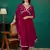 Rajgranth women's faux georgette fabric  embroidered kurta set with dupatta