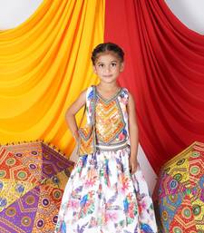 White Printed Lengha Choli