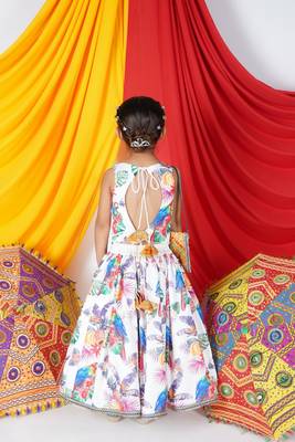 White Printed Lengha Choli 2