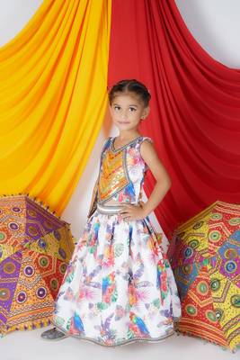 White Printed Lengha Choli 3