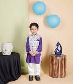 Brocade jacket Cotton kurta pant for cute Kids 