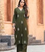 Floral Printed Straight Kurta with Palazzo