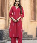 Floral Printed Straight Kurta with Palazzo