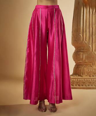 Pink chanderi silk kurta set 3