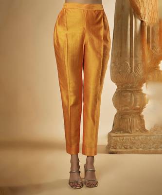 Light orange chanderi silk anarkali 4