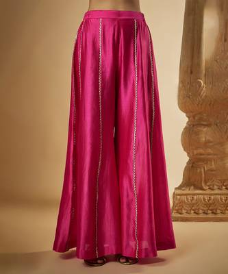 Pink chanderi silk anarkali 4