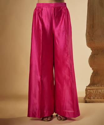 Pink chanderi silk anarkali 4