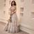 GLAMOROUS WOMEN'S CREAM 3MM SEQUINS AND THREAD EMBROIDERED GEORGETTE FABRIC DESIGNER LEHENGA CHOLI FOR WEDDING